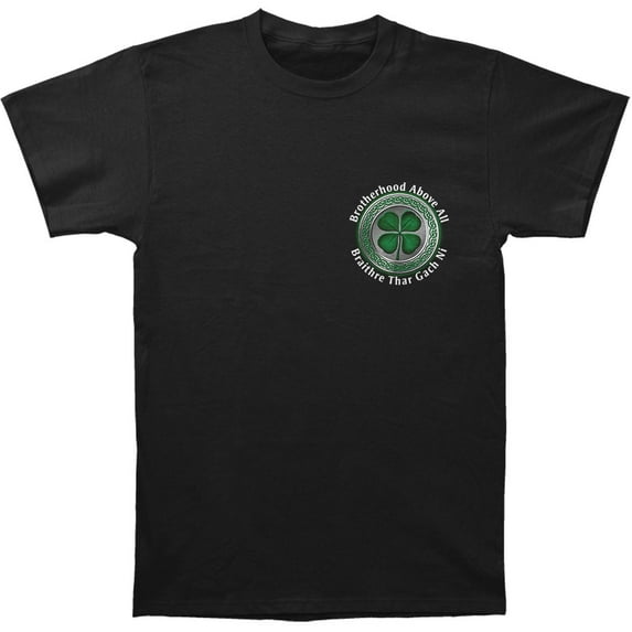 Novelty Men's Irish Brotherhood Firefighter T-shirt Black