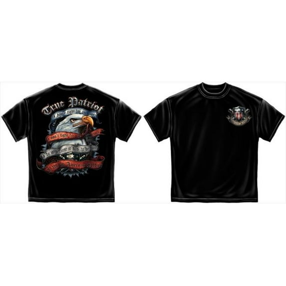 Novelty Men's True Patriot T-shirt Black