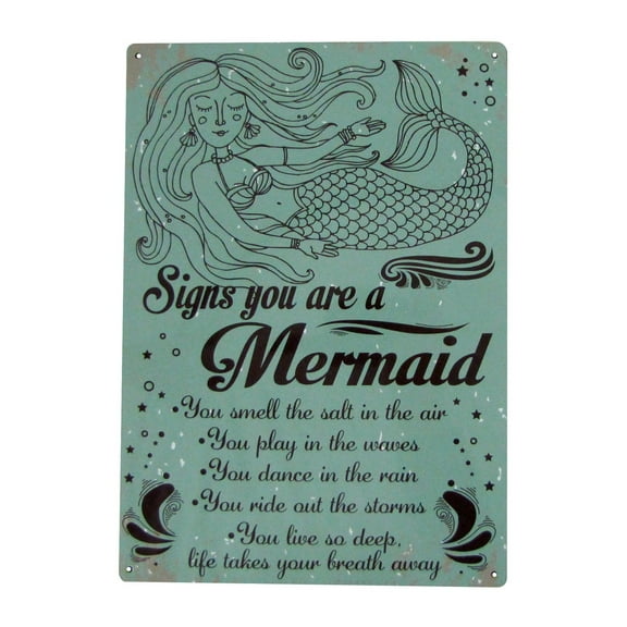 Novelty Metal You Are Mermaid 8x12 Nautical Sign Beach House Ocean Home Wall Decor