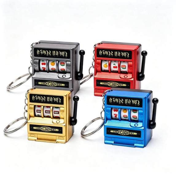 Novelty Mini Game Keychain, 4 Pack Fun Fidget Pendant Key Ring, Portable Decorative Bag Charm for Backpack Handbag, Entertainment Gift for Party Favor