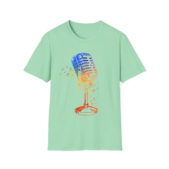 Novelty Musical Instrument Clarinet karaoke Musician Lover Hilarious Maestro Microphone Diaphragm Enthusiast Unisex Softstyle T-Shirt