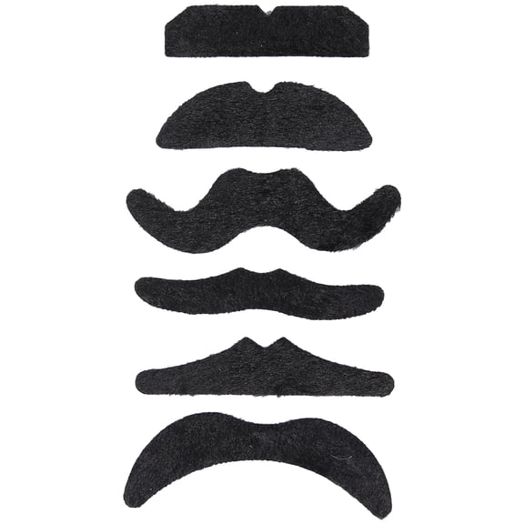 Novelty Mustache, 6PCS Funny False Mustache SelfAdhesive Black Beard for Parties Christmas