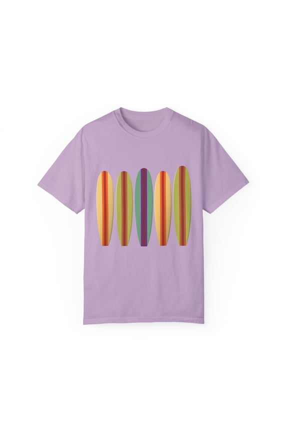 Novelty Nostalgic Evocative Long Longboarding Novelty Surfers Breakers Lover Men Women Unisex Garment-Dyed T-shirt