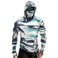 thumbnail image 1 of Novelty Palm Tree Print Hooded Fishing Shirts for Men, UPF 50+ SPF Sun Protection Quick Dry Compression Hoodies Long Sleeve Tops with Face Mask for Outdoor Workout, 1 of 6
