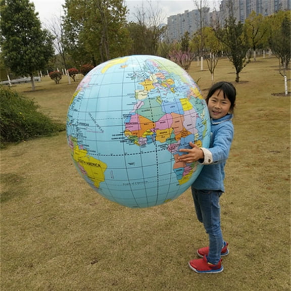 Novelty Party Inflatable PVC for Giant Globe 90cm/35'' Geography Globe Map Party Props Toy Holiday Family Gathering Supp