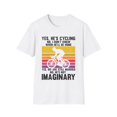 thumbnail image 1 of Novelty Pedal Cycling Bicyclist Triathlete Banner Enthusiast Hilarious Bicycling Biker Riding Bicycle Lover Unisex Softstyle T-Shirt, 1 of 4