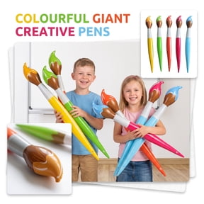 Novelty Pen Paintbrush Shaped 42 Inch Back to School Inflatable School Supplies for Student Themed Party Favors Colorful Creative Stationery for Art Events, 1 Pack