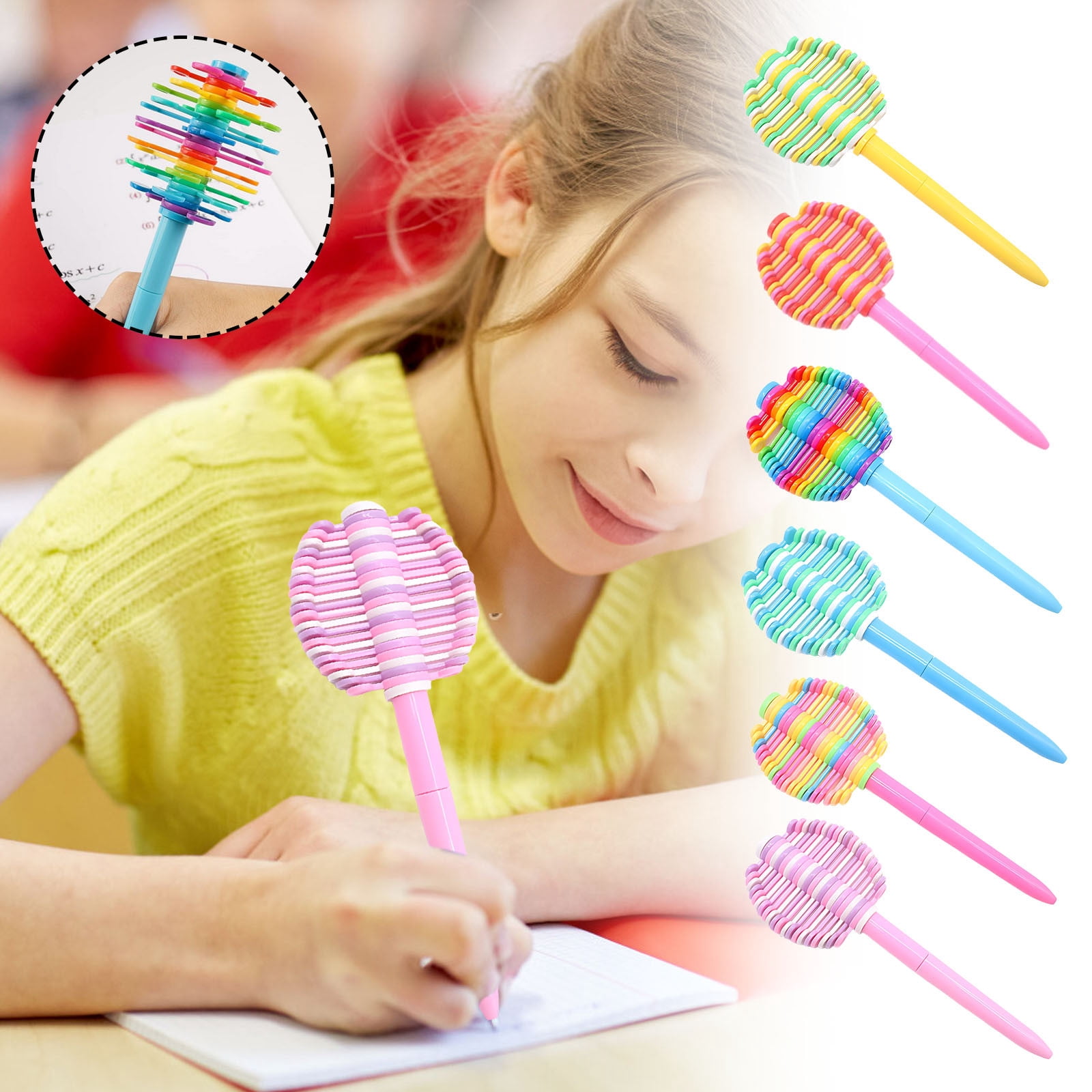 Novelty pens fidget pens for teens turn around stress relief