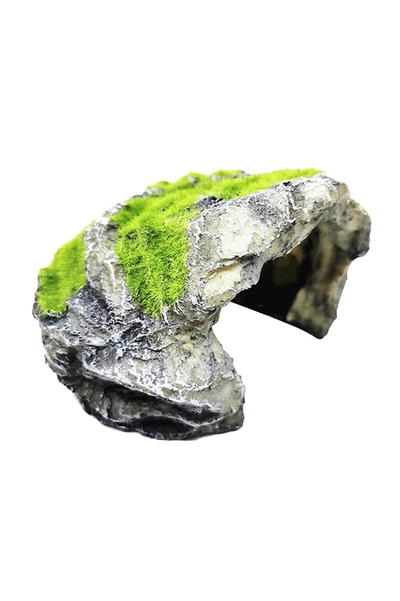 Novelty Pet Reptile Hiding Cave Fish Tank Decor Resin Material Pet Supplies - G