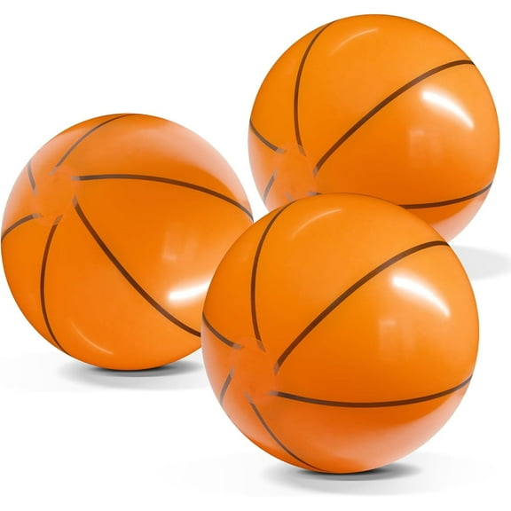 Novelty Place 3 Pack Inflatable Beach Balls 12" - Beach Basketball Summer Beach Pool Party Supplies, Fun Floating Toys