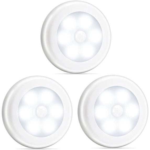 Novelty Place 3 Pcs LED Motion Sensor Lights - Motion Sensing Bathroom Hallway Closet Nightlight