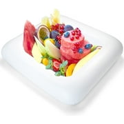 Novelty Place Inflatable Ice Serving Buffet Bar - Salad Food & Drinks Cooler Serving Tray for Summer Party Picnic & Camping Pack of 1