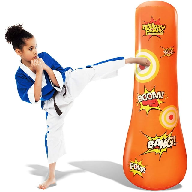 Novelty Place Inflatable Punching Bag for Kids - Free Standing Boxing ...