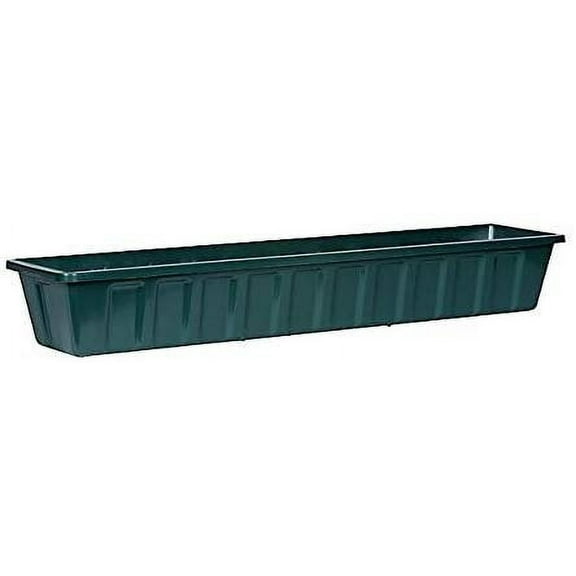 Root & Vessel Poly-Pro Plastic Indoor/Outdoor Liner/Planter Flower Box, Green 36"
