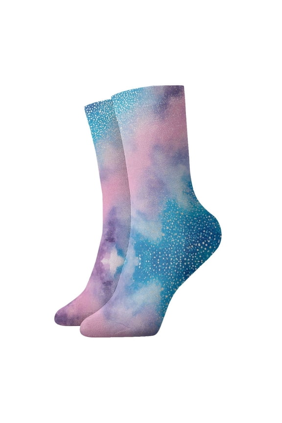 Novelty Printed Ankle Socks for Women Men Glitter Sparkles Shimmer Printing Quarter Socks