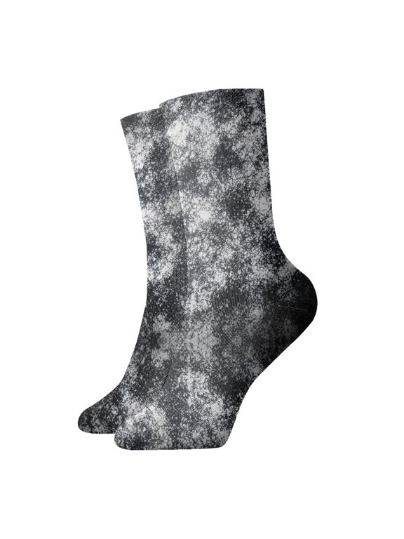 Novelty Printed Ankle Socks for Women Men Silver Flake Glitter Quarter Socks