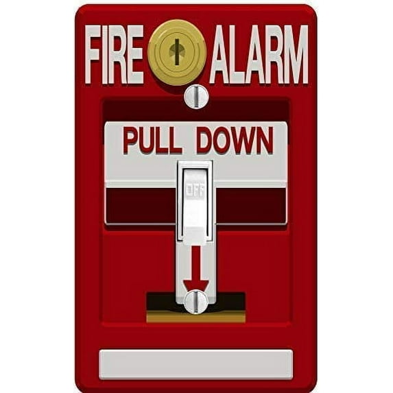 Novelty Printed Fake Fire Alarm Printed Light Switch Cover