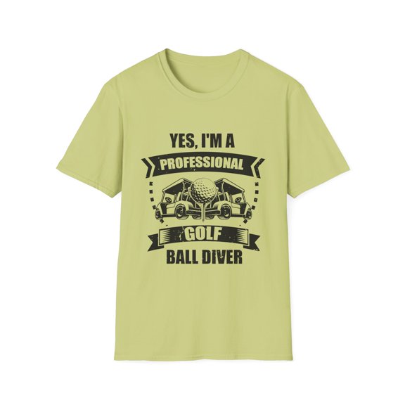 Novelty Professional Golfing Balls Diver Expert Retriever Hilarious Matching Play Golfer Course Recyclers Unisex Softstyle T-Shirt