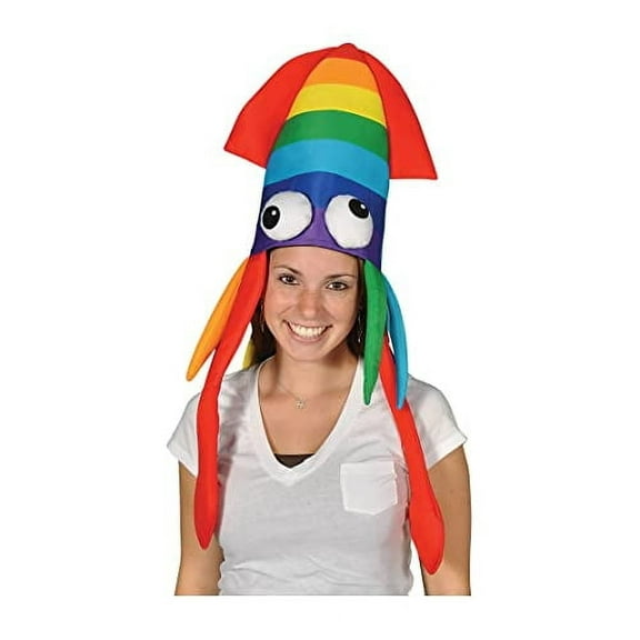 Novelty Rainbow Squid Hat Costume Party Hat Cap