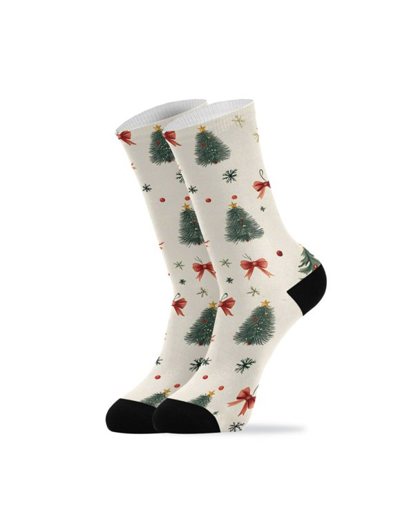 Novelty A Rapping Paper for Chirstmas Christmas Topic Light Crew Socks for Women Men Soft Stretchy Breathable Unisex Casual Socks One Size Funny Crazy Gift Socks