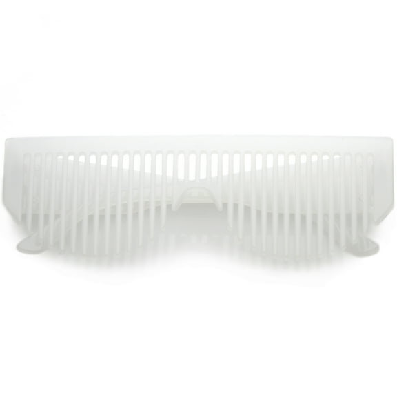 Novelty Retro Comb Sunglasses Wide Arms 56mm (White)