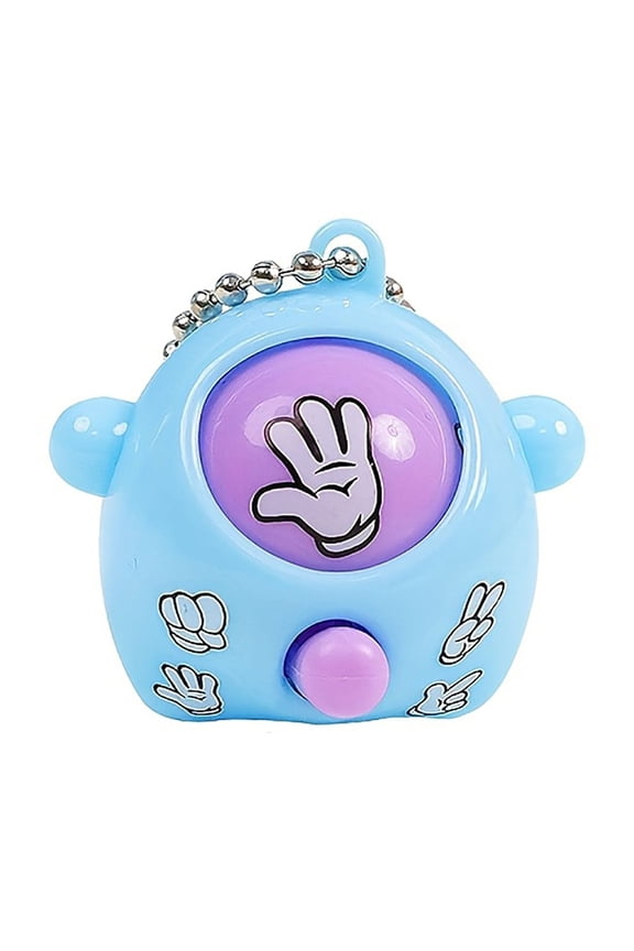 Novelty Rock Paper Scissors Egg Keychain Toy with Changeable Faces for Teens and Adults Perfect as Fun Desk Accessory or Party Favor Purple