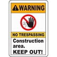 thumbnail image 1 of Novelty Safety Sign 8x12 Notice Warning Construction Area Keep Out Sign Tin Sign Decor, 1 of 5