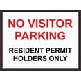 thumbnail image 1 of Novelty Safety Sign 8x12 Notice Warning No Visitor Parking Resident Permit Holders only Sign Tin Sign Decor by, 1 of 5