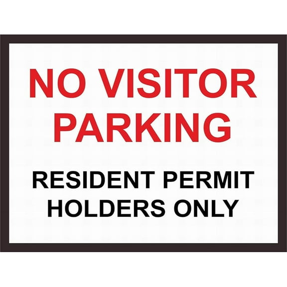 Novelty Safety Sign 8x12 Notice Warning No Visitor Parking Resident Permit Holders only Sign Tin Sign Decor by