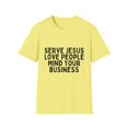 thumbnail image 1 of Novelty Serving Churchmates Sarcastic Introverts Sayings Funny Christians Sarcasm Mockery Statements Gag Unisex Softstyle T-Shirt, 1 of 4
