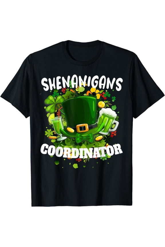 Novelty Shenanigans Coordinator Womens Funny St Patty Day T-Shirt