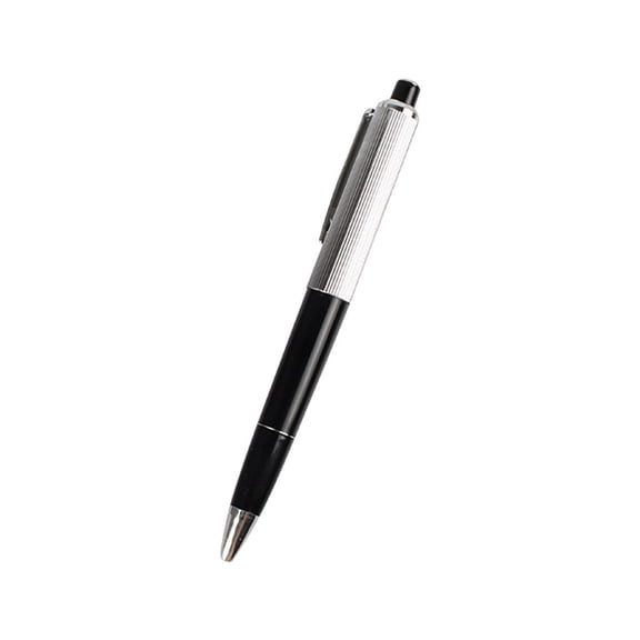 Novelty Shock Pen Prank Ballpoint Pen Click Top Metal Barrel Retractable Writing Pen Gag Toy Office Desk Prop Accessory
