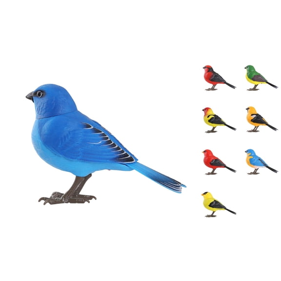 Novelty Singing Bird Toy for Home Decoration Realistic Robotic Bird with Light and Voice Control Battery Operated Stimulates Chirping and Song