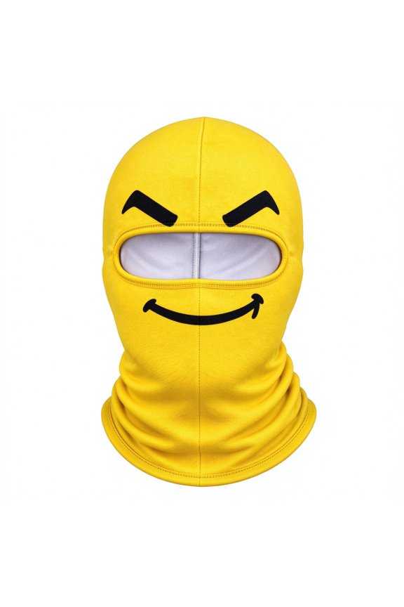 Novelty Ski Mask With Neck Coverage Bold Printed Stretchy Comfort Knit Windproof Thermal For Ski Snowboard(Expression B)