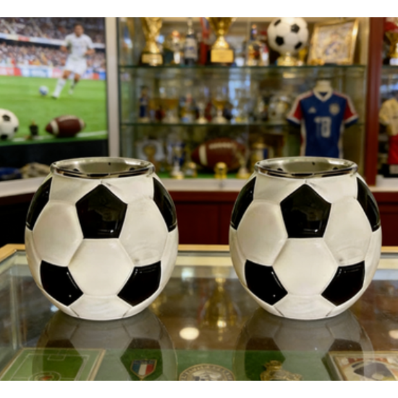 Novelty Soccer Ball Shaped Wine Cup - Football Design Mug for Coffee Tea, Sports Themed Drinkware for Game Day Parties, Fun Gift for Football Fans Birthdays Holidays