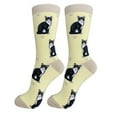thumbnail image 1 of Novelty Socks Black & White Cat Socks. Cotton Happy Tails 801Fb3, 1 of 3