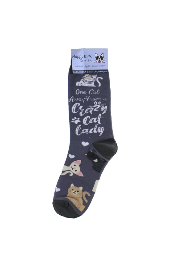 Crazy Cat Lady Unisex Sock Daddy by E&S Pets - One Size Fits Most