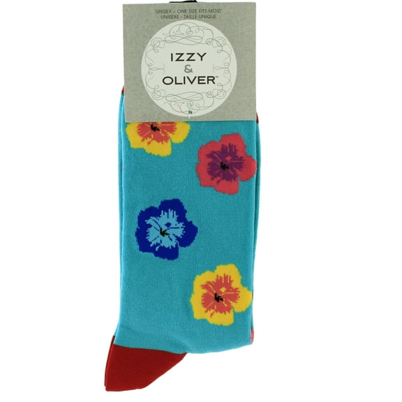 Novelty Socks Flowers Socks Cotton Unisex  Floral 6007324 Blue