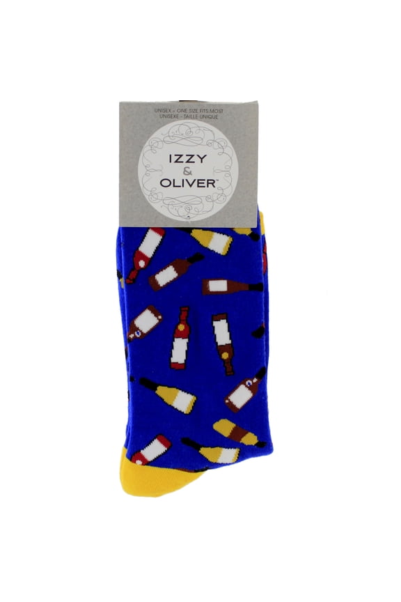 Wine Bottle Socks Cotton Party Celebrate Unisex 6007334 Blue