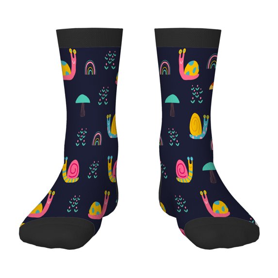 Novelty Socks for Boys Girls Farm Cute Snails And Flower Funny Gifts for Boys Girls Teens