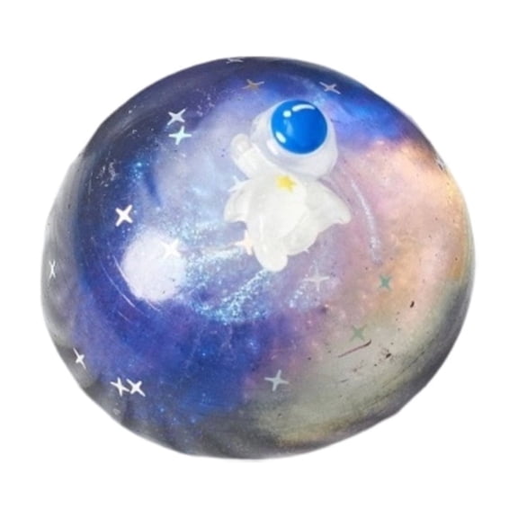 Novelty Squishy Slow Rising Stress Relief Ball,Galaxy Fidget Squeeze Sensory Soft Anxiety Calming Nebula Recovery Space Hand Squishy for Adults Office Desk and Party Favors,Blue
