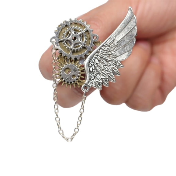 Novelty Steampunk Brooch Pins for Female Gothic Party Props Wing Brooches Carnival Costume Lapel Pin Clothes Decorations