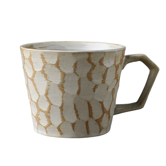 Novelty Stoneware Vintage Tea Cup Espresso Cups Mugs, 350ml Large Ceramic Coffee Mug with Handle, for Coffee Tea Milk Cappuccino