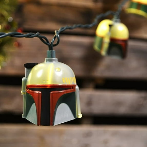 Novelty String Lights String Lights Star Wars Boba Fett Outdoor Green Wire 11 ft. Plug In