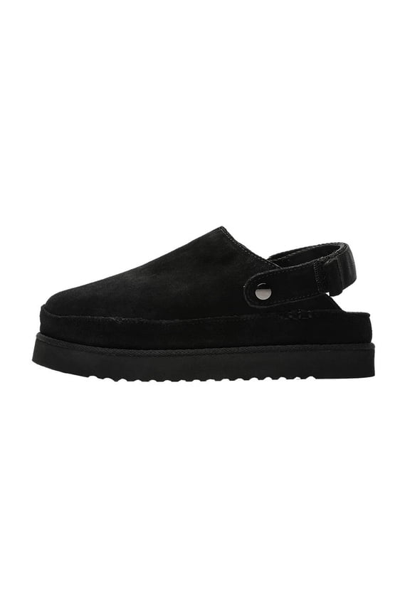 Novelty Suede Platform Clogs with Adjustable Backstrap: Ultra - Comfort, Elevated Style & Versatility – Must - Have Footwear for Fashion - Forward Trendsetters Chasing Distinctive Casual Elegance