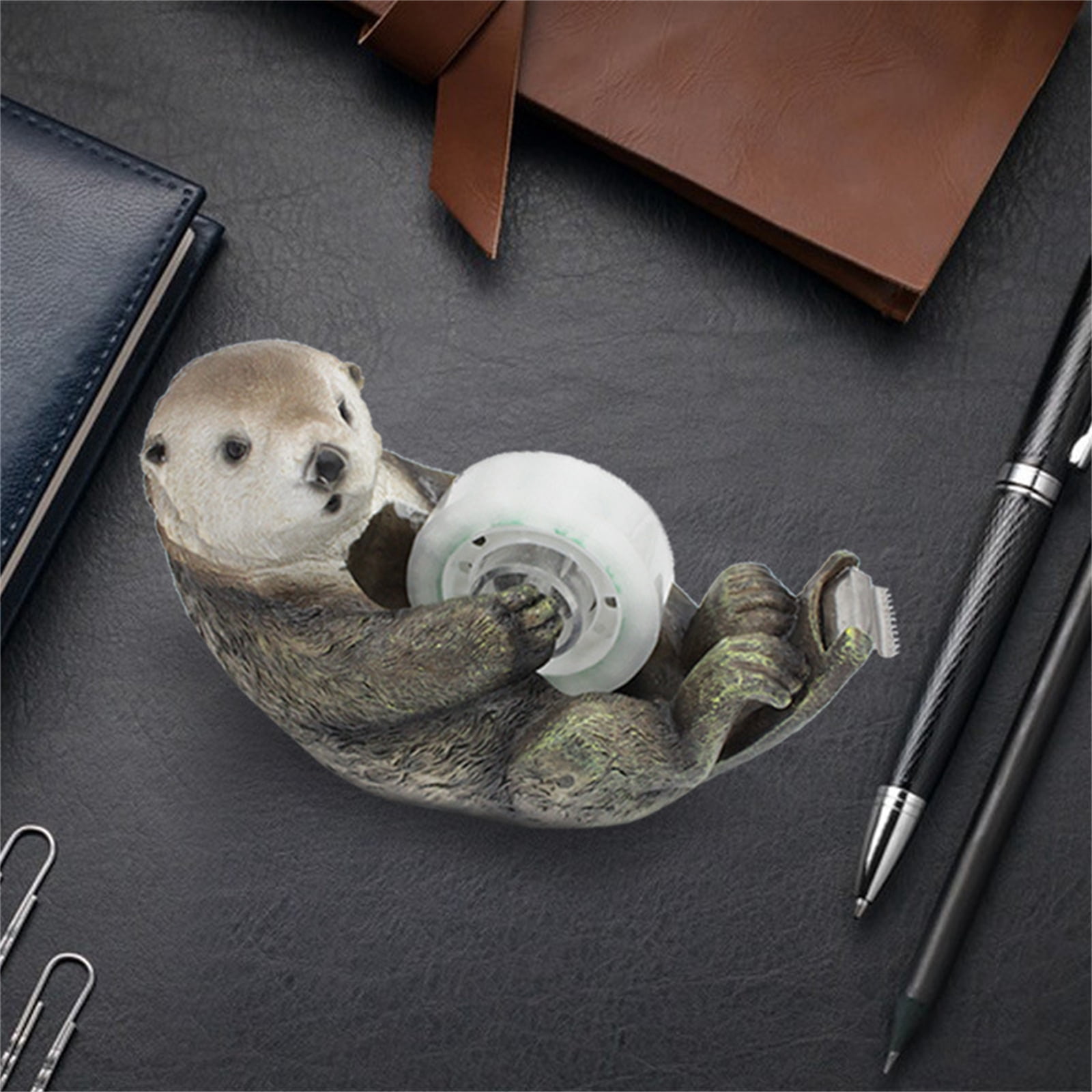 Novelty Tape Cutter Office Supplies,Resin Cartoon Animal Tape Dispenser Home Office Desk Accessories,Funny Stationery Gift Idea