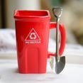 thumbnail image 1 of Novelty Toilet Shape Ceramic Mug, 16oz Quirky Coffee Cup with Handle for Gag Gifts, Office & Home Decor (Multiple Colors),Red, 1 of 7