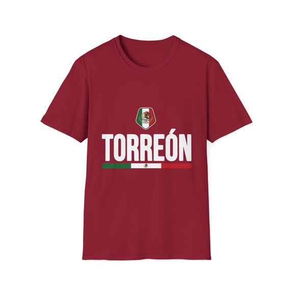 Novelty Torreon Mexico Adventure Illustration Gift | Cute Mexican Tourists Graphic Men Women Unisex Softstyle T-Shirt