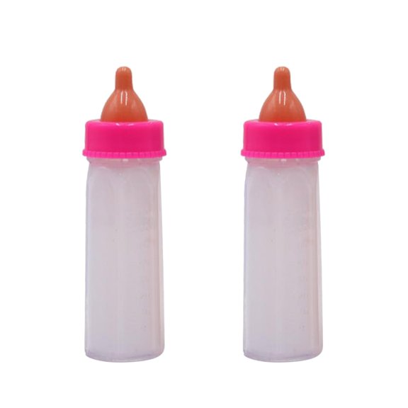 Novelty Toy for Stage Performance – 2Pcs Milk Bottle Liquid Disappeared Props 60ml Orange Juice Funny Kids Toy Set