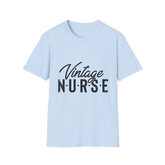 Novelty Vintage Nurse Retro Medical Professional Enthusiast Hilarious Licensed Hospital Staff Tech Expert Fan Unisex Softstyle T-Shirt